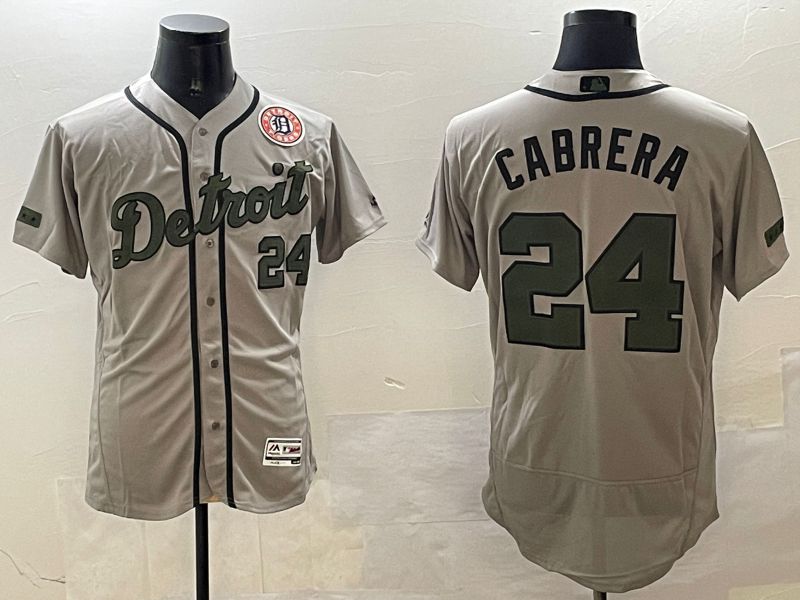 Men Detroit Tigers #24 Cabrera Grey Fashion Elite 2025 Nike MLB Jersey style 2->detroit tigers->MLB Jersey